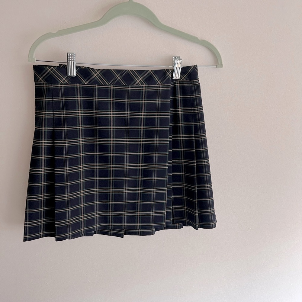 NWOT Aritzia Sunday Best Pleated Plaid Schoolgirl Skirt - Green/blue - Size 8